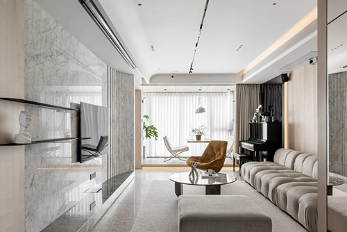 貴港市紅鋒華府現代簡約風格三居室裝修案例